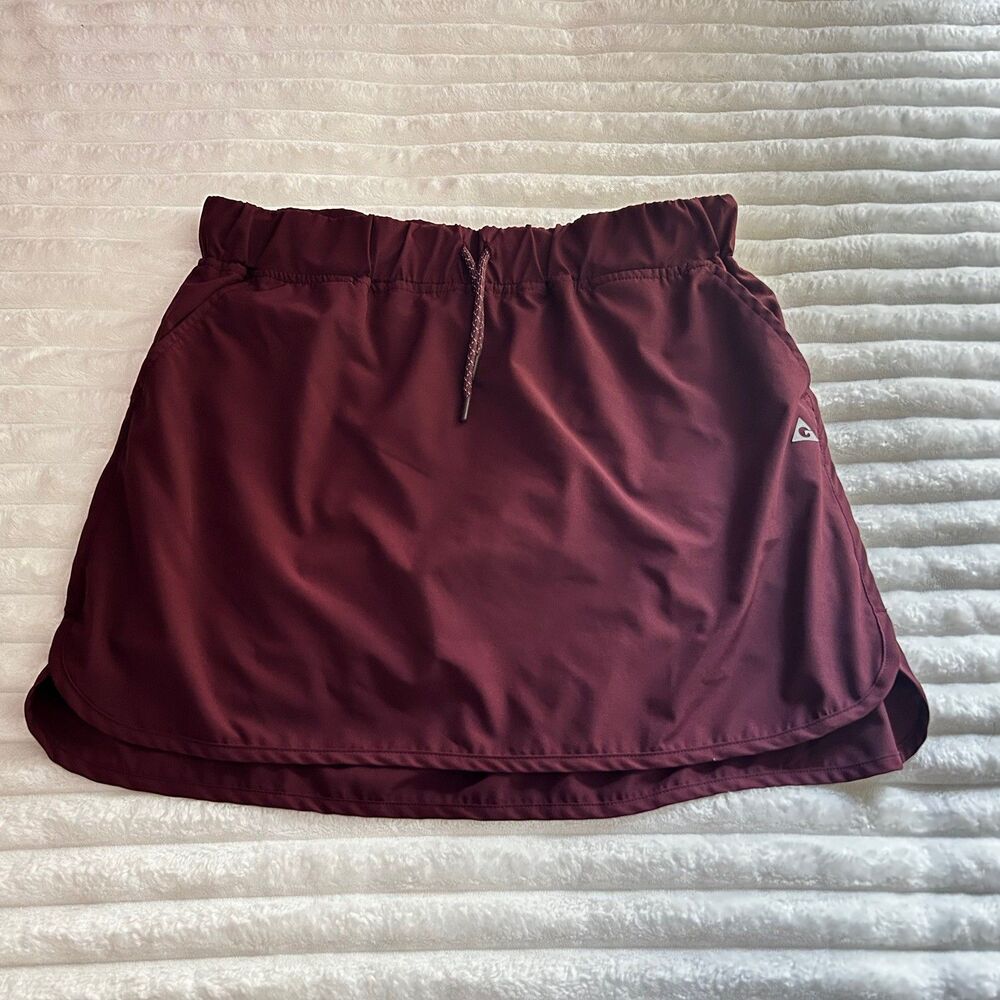 Gerry Athletic Skort Adult Women Size Large Burgundy Outdoor Skirt w/Shorts Logo